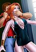 T.I.T. for T.A.T. - On her feet were black, patent leather, six-inch, high heels with ankle straps by Steve and Geoff Merrick